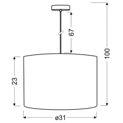 Oswietlenie - susan lampa wisząca 31 1x60w e27 biały candellux 