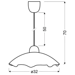 Oswietlenie - dama lampa wisząca 32 cm 1x60w e27  beżowy candellux 