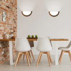 Oswietlenie - 1030 lampa sufitowa plafon1/2 drewno standard 1x60w e27 dąb candellux 