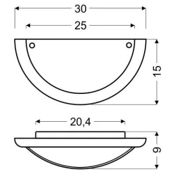 Oswietlenie - 1030 lampa sufitowa plafon1/2 drewno standard 1x60w e27 dąb candellux 