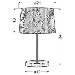 Oswietlenie - arosa lampa 1x40w e14 szary candellux 