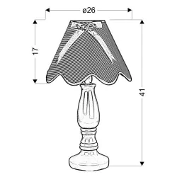 Oswietlenie - lola lampka gabinetowa 1x40w e14 niebieska candellux 