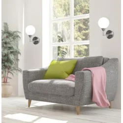 Oswietlenie - logos lampa kinkiet satyna 1x25w g9 klosz biały candellux 