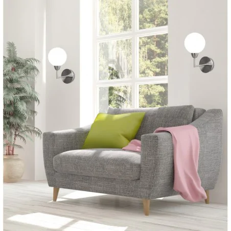 Oswietlenie - logos lampa kinkiet satyna 1x25w g9 klosz biały candellux 