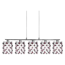 Oswietlenie - classic zwis 5x40w g9 burgund candellux