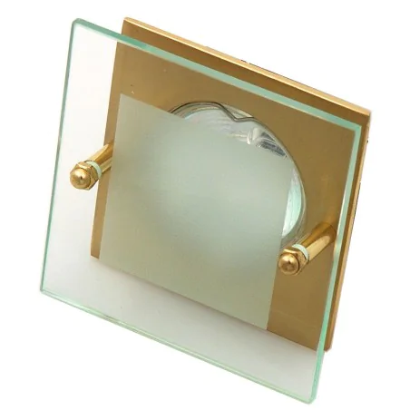 Oswietlenie - sz-04 sg mr16 satyna złoto opr.kwadrat stała szkło candellux 