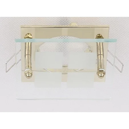 Oswietlenie - sz-03 g mr16 złota opr.kwadrat stała szkło candellux 