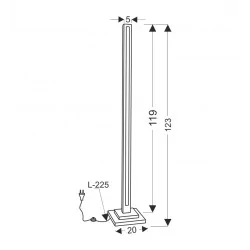 Oswietlenie - alset lampa podłogowa drewno buk + srebrny 1x8w led 4000 candellux 
