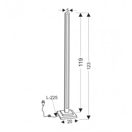 Oswietlenie - alset lampa podłogowa drewno buk + srebrny 1x8w led 4000 candellux 