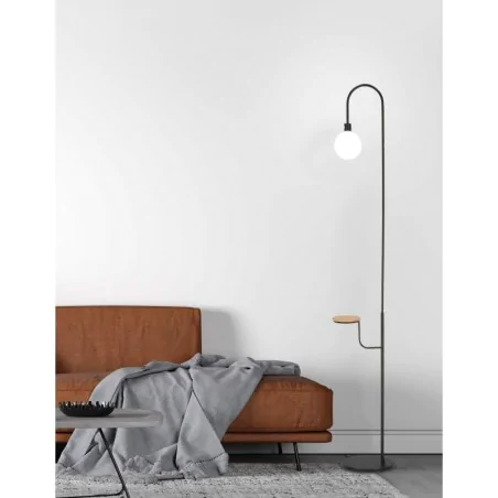 Oswietlenie - vanity lampa podłogowa czarny 1x40w g9 candellux 