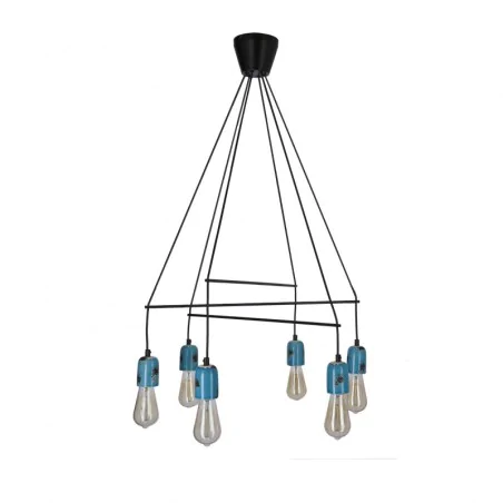 Oswietlenie - vider lampa wisząca czarny 6x40w e27 candellux 