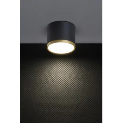 Oswietlenie - tuba lampa sufitowa 9w led 8,8/7,5 złoty+czarny 4000k candellux 