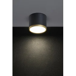 Oswietlenie - tuba lampa sufitowa 9w led 8,8/7,5 złoty+czarny 4000k candellux 