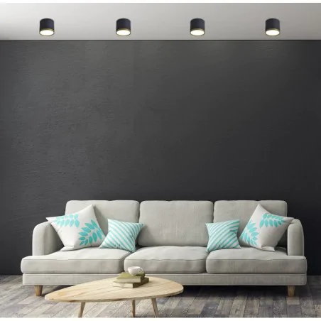 Oswietlenie - tuba lampa sufitowa 9w led 8,8/7,5 złoty+czarny 4000k candellux 