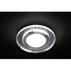 Oswietlenie - ssp-27 al/tr lampa stropowa srebrny 2x5w led 4000k klosz lustrzany candellux 