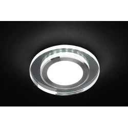 Oswietlenie - ssp-27 al/tr lampa stropowa srebrny 2x5w led 4000k klosz lustrzany candellux 