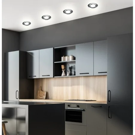 Oswietlenie - ssp-27 al/tr lampa stropowa srebrny 2x5w led 4000k klosz lustrzany candellux 