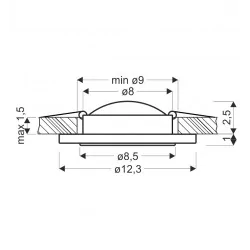 Oswietlenie - ssp-27 al/fr lampa stropowa srebrny 2x5w led 4000k klosz mrożony candellux 