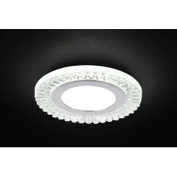 Oswietlenie - ssp-28 al/tr lampa stropowa srebrny 2x5w led 6500k klosz bezbarwny candellux 