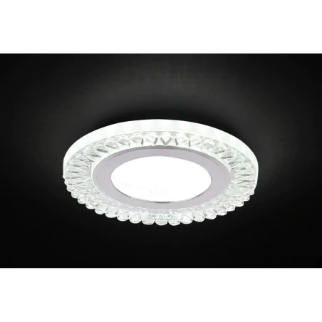 Oswietlenie - ssp-28 al/tr lampa stropowa srebrny 2x5w led 6500k klosz bezbarwny candellux 
