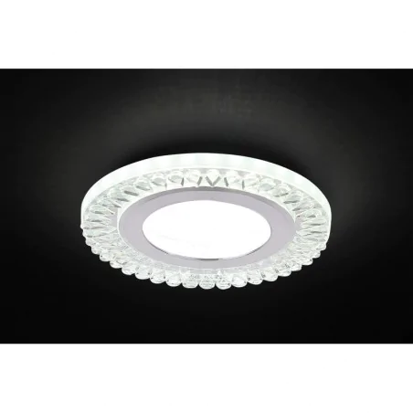 Oswietlenie - ssp-28 al/tr lampa stropowa srebrny 2x5w led 6500k klosz bezbarwny candellux 