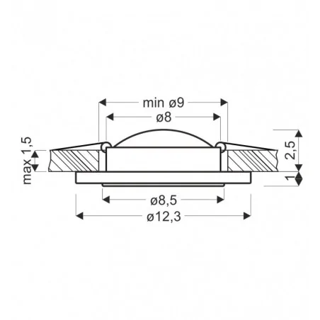 Oswietlenie - ssp-28 al/tr lampa stropowa srebrny 2x5w led 6500k klosz bezbarwny candellux 