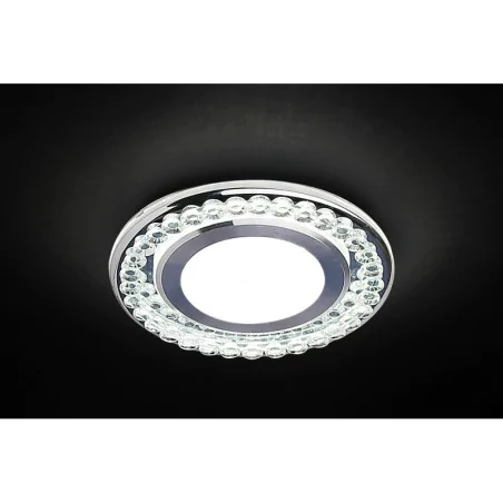 Oswietlenie - ssp-30 al/tr lampa stropowa srebrny 2x5w led 6500k klosz bezbarwny candellux 