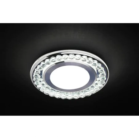 Oswietlenie - ssp-30 al/tr lampa stropowa srebrny 2x5w led 6500k klosz bezbarwny candellux 
