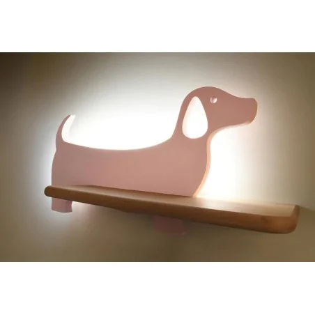 Oswietlenie - dog lampa kinkiet 5w led 4000k iq kids różowy candellux 