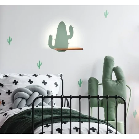 Oswietlenie - cactus 2 lampa kinkiet 4w led 4000k iq kids zielony candellux 