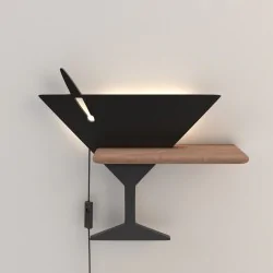Oswietlenie - piccolo lampa kinkiet 4w led 4000k iq kids z przewodem czarny candellux 