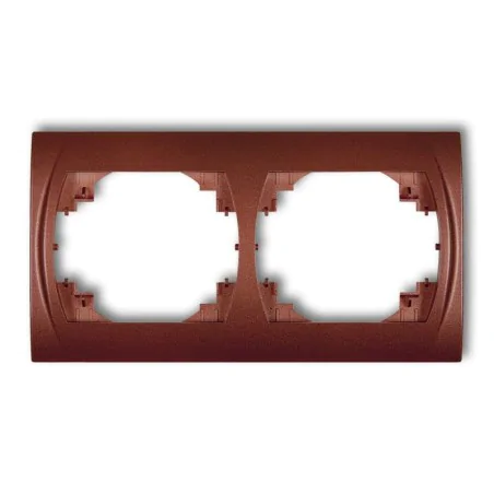Ramki-podwojne - ramka podwójna pozioma brązowy metalik 9lrh-2 logo karlik 
