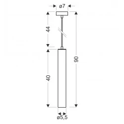Oswietlenie - tubo lampa wisząca czarny 1x25w gu10 klosz 40cm czarny candellux 