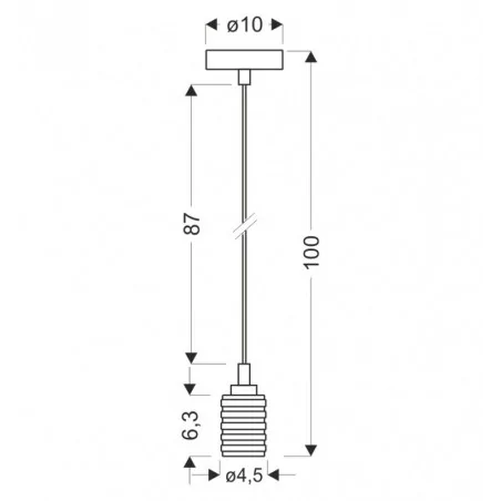 Oswietlenie - zawiesie metalowe rl-lpp060ax 1x60w e27 czarny candellux 
