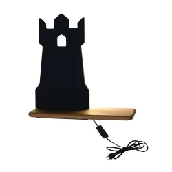 Oswietlenie - tower lampa kinkiet 4w led 4000k iq kids z przewodem z wł. i wtyczką czarny candellux