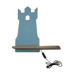 Oswietlenie - tower lampa kinkiet 4w led 4000k iq kids z przewodem z wł. i wtyczką niebieski candellux