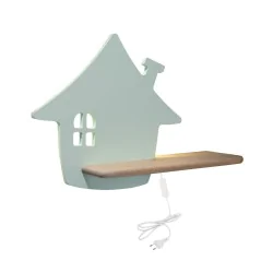 Oswietlenie - house lampa kinkiet 4w led 4000k kp iq kids z przewodem z wł. i wtyczką miętowy candellux