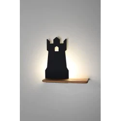 Oswietlenie - tower lampa kinkiet 4w led 4000k iq kids czarny candellux 