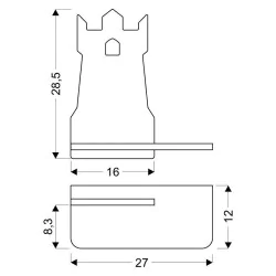 Oswietlenie - tower lampa kinkiet 4w led 4000k iq kids czarny candellux 