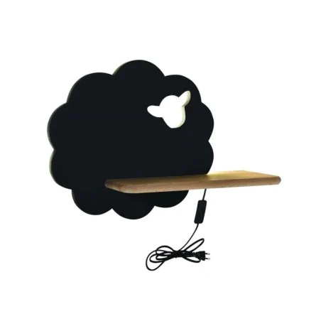 Oswietlenie - sheep lampa kinkiet 5w led 4000k iq kids z przewodem z wł. i wtyczką czarny candellux 