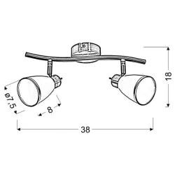Oswietlenie - regent listwa 2x40w g9 patyna (bż) candellux 