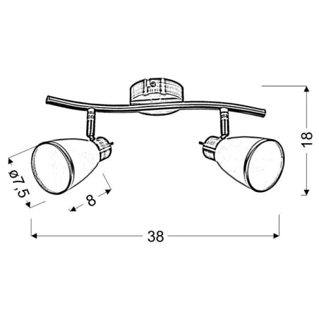 Oswietlenie - regent listwa 2x40w g9 patyna (bż) candellux 