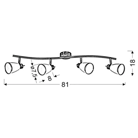 Oswietlenie - regent listwa 4x40w g9 patyna (bż) candellux 