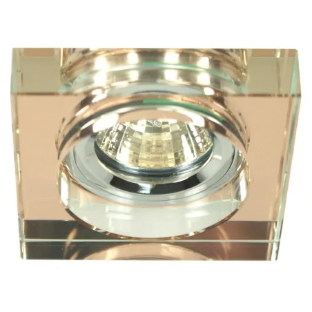 Oswietlenie - ss-16 ch/br mr16 chromoczko sufitowe  lampa sufitowa stała kwadratowa szkło brązowe candellux 
