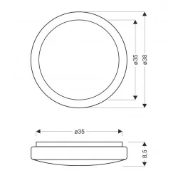 Oswietlenie - lampa sufitowa jasper plafon 24w led biały 4000k candellux 