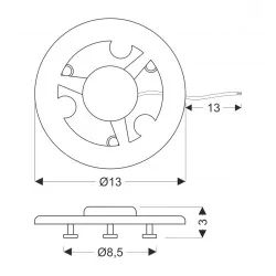 Oswietlenie - panel merc01 12w led 13cm 4000k candellux 