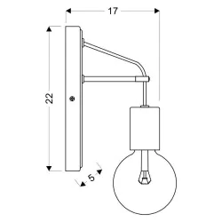 Oswietlenie - alto lampa kinkiet 1x40w e27 biały matowy candellux 