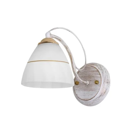 Oswietlenie - lampa fanetta kinkiet 1x60w e27 biało złoty candellux 