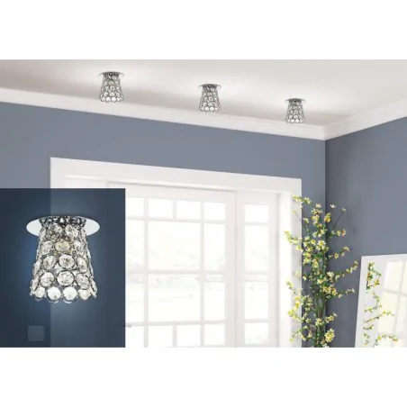 Oswietlenie - oprawa stropowa dekoracyjna sk-72 ch/tr g9 chrom 1x40w g9 kryształ transparent candellux 