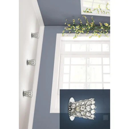 Oswietlenie - oprawa stropowa dekoracyjna sk-72 ch/tr g9 chrom 1x40w g9 kryształ transparent candellux 